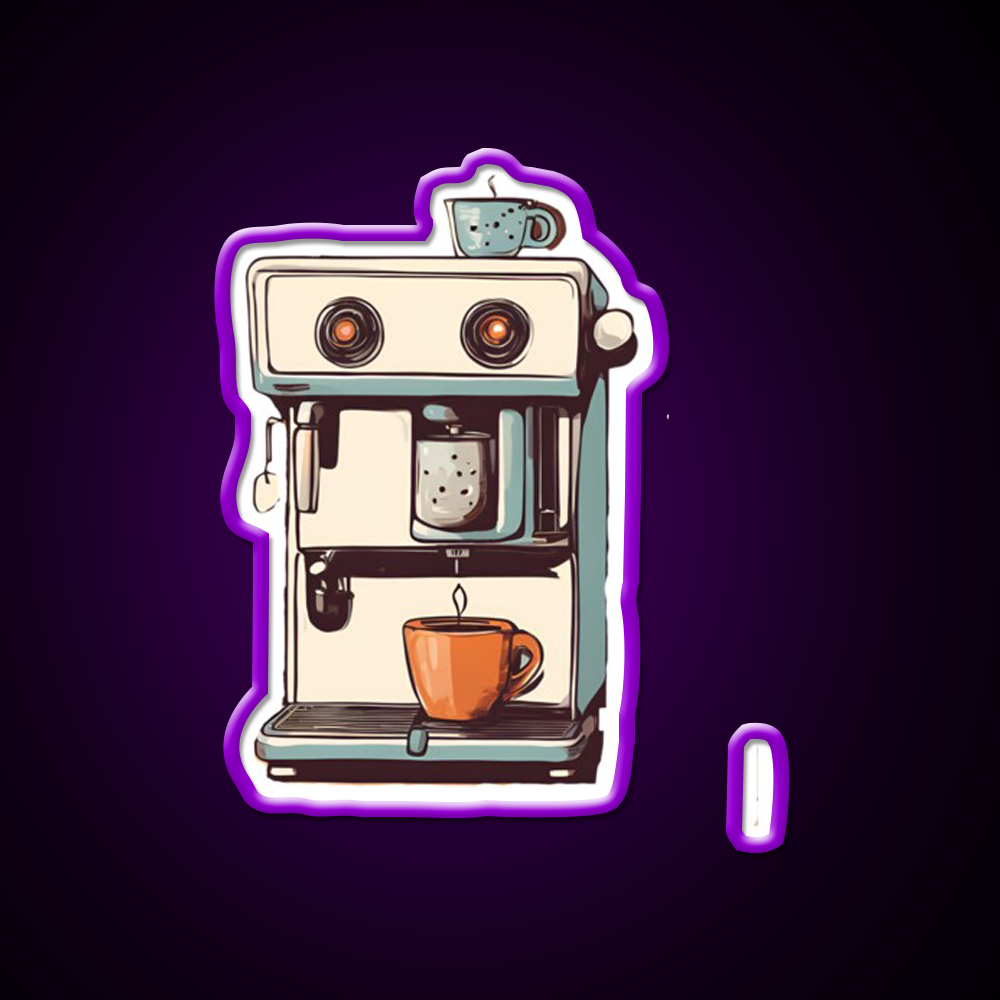 Aesthetic Espresso Machine Cafe Led Neon Sign Espresso Bar Art Rgb Color