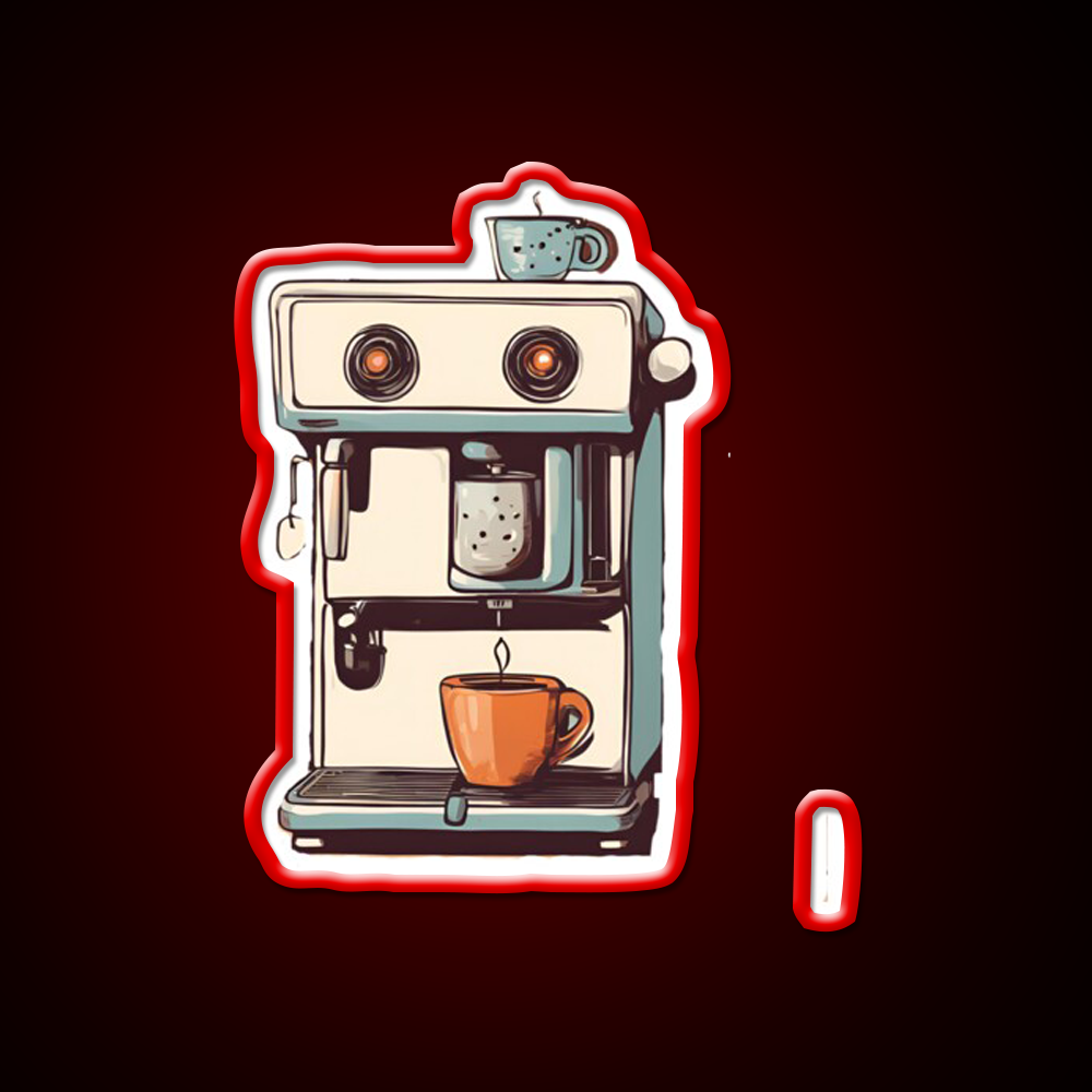 Aesthetic Espresso Machine Cafe Led Neon Sign Espresso Bar Art Rgb Color