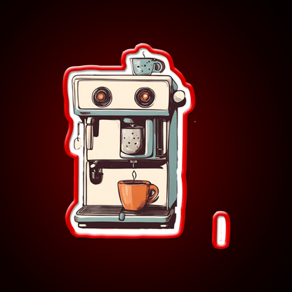 Aesthetic Espresso Machine Cafe Led Neon Sign Espresso Bar Art Rgb Color - Shineneon