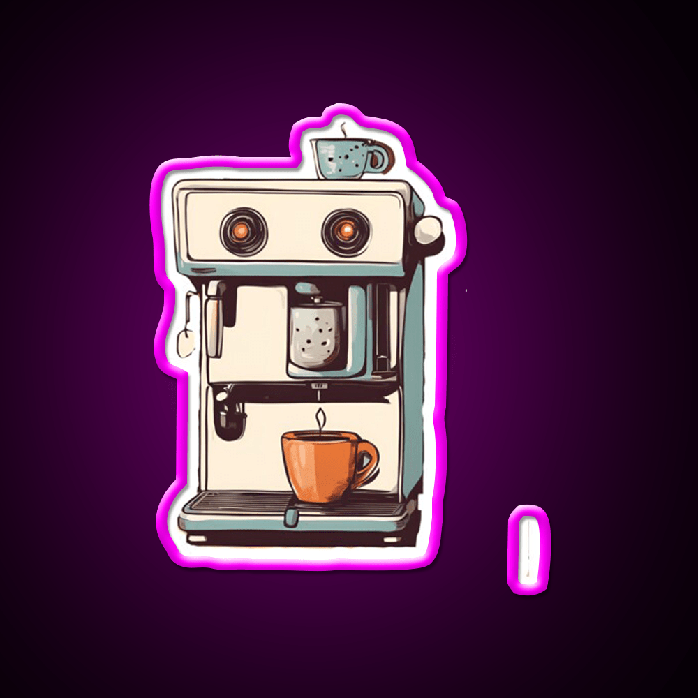 Aesthetic Espresso Machine Cafe Led Neon Sign Espresso Bar Art Rgb Color - Shineneon