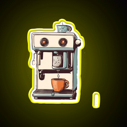 Aesthetic Espresso Machine Cafe Led Neon Sign Espresso Bar Art Rgb Color