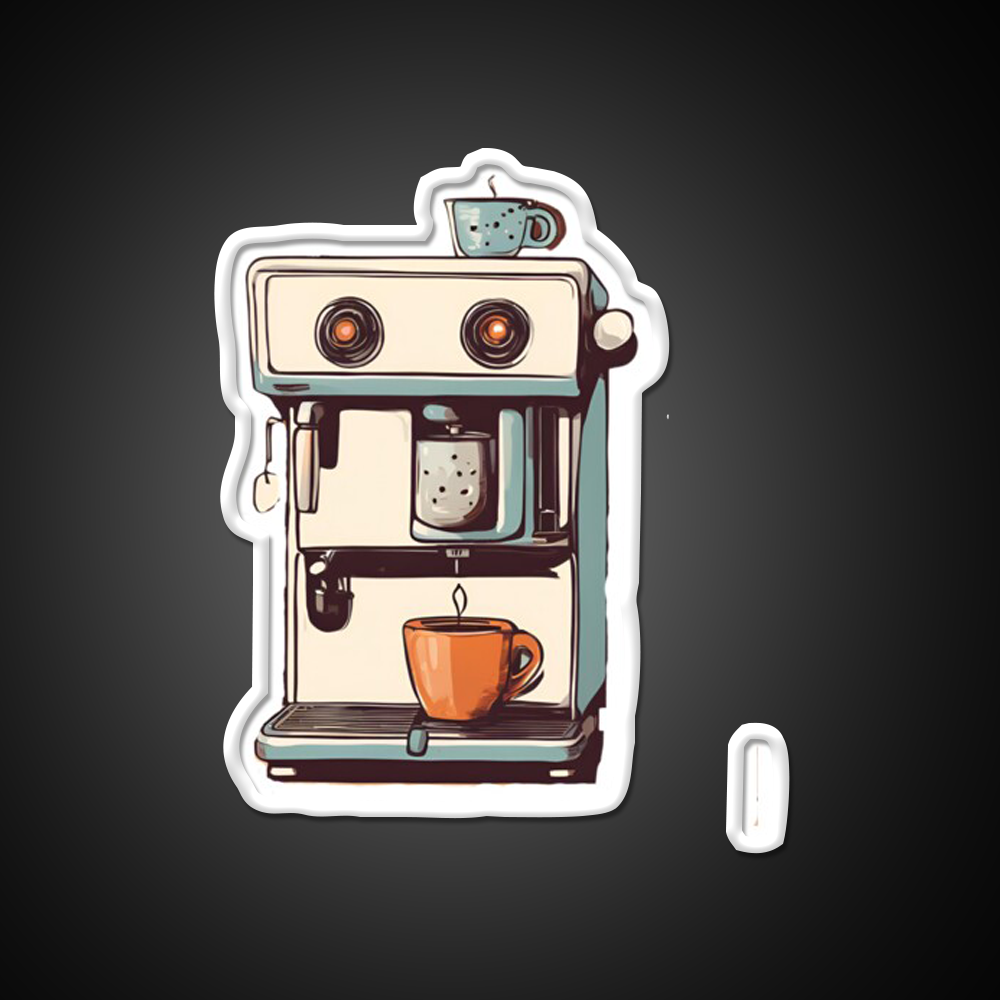 Aesthetic Espresso Machine Cafe Led Neon Sign Espresso Bar Art Rgb Color