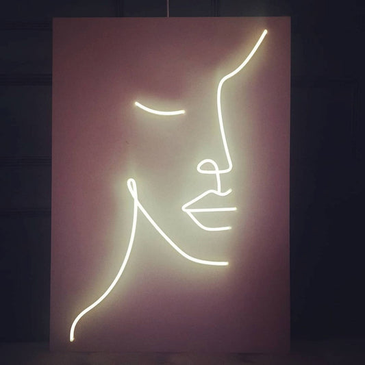 Aesthetic Face Led Sign Business Neon Sign