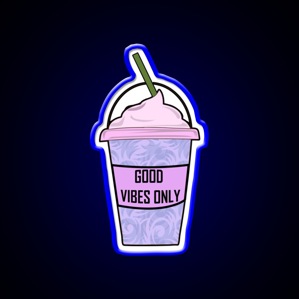 Aesthetic Iced Coffee Hydro Flask Cafe Led Neon Sign Espresso Bar Art Rgb Color