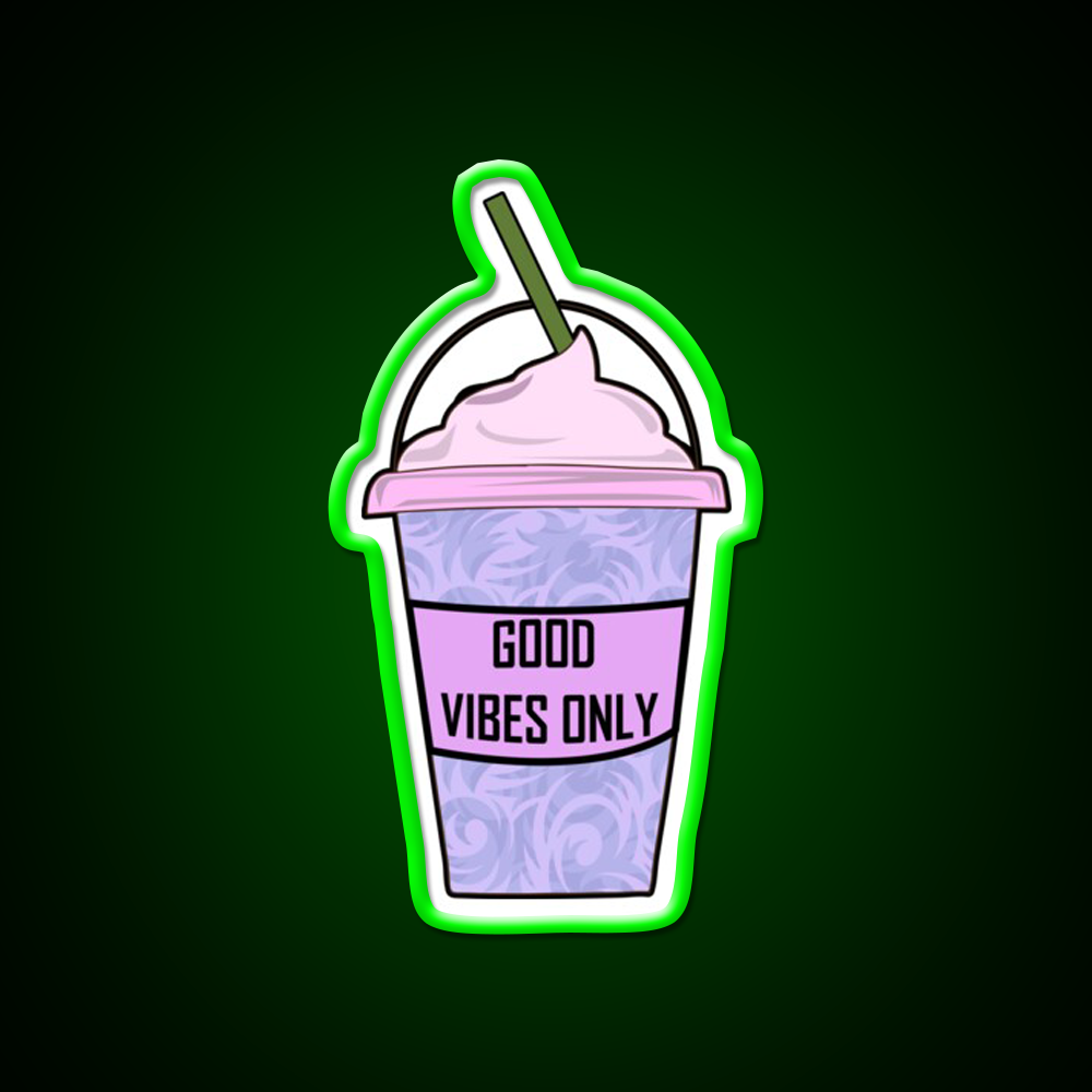 Aesthetic Iced Coffee Hydro Flask Cafe Led Neon Sign Espresso Bar Art Rgb Color