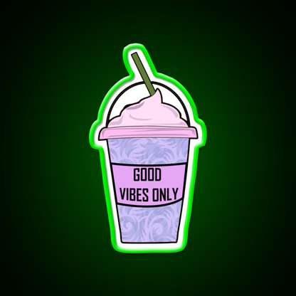 Aesthetic Iced Coffee Hydro Flask Cafe Led Neon Sign Espresso Bar Art Rgb Color