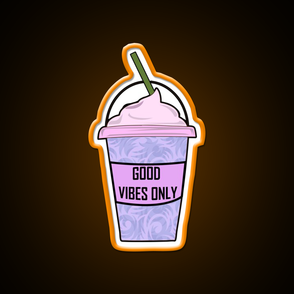 Aesthetic Iced Coffee Hydro Flask Cafe Led Neon Sign Espresso Bar Art Rgb Color