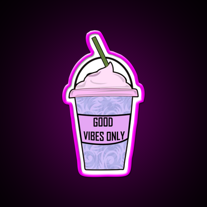 Aesthetic Iced Coffee Hydro Flask Cafe Led Neon Sign Espresso Bar Art Rgb Color