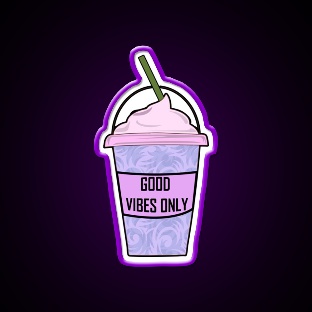 Aesthetic Iced Coffee Hydro Flask Cafe Led Neon Sign Espresso Bar Art Rgb Color