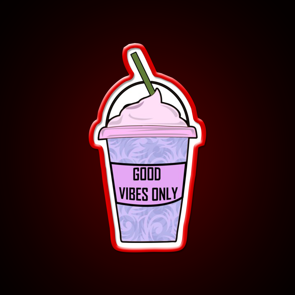 Aesthetic Iced Coffee Hydro Flask Cafe Led Neon Sign Espresso Bar Art Rgb Color