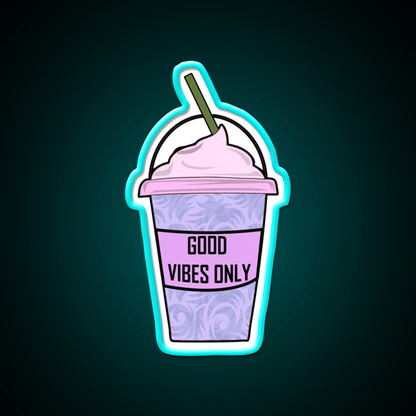 Aesthetic Iced Coffee Hydro Flask Cafe Led Neon Sign Espresso Bar Art Rgb Color - Shineneon