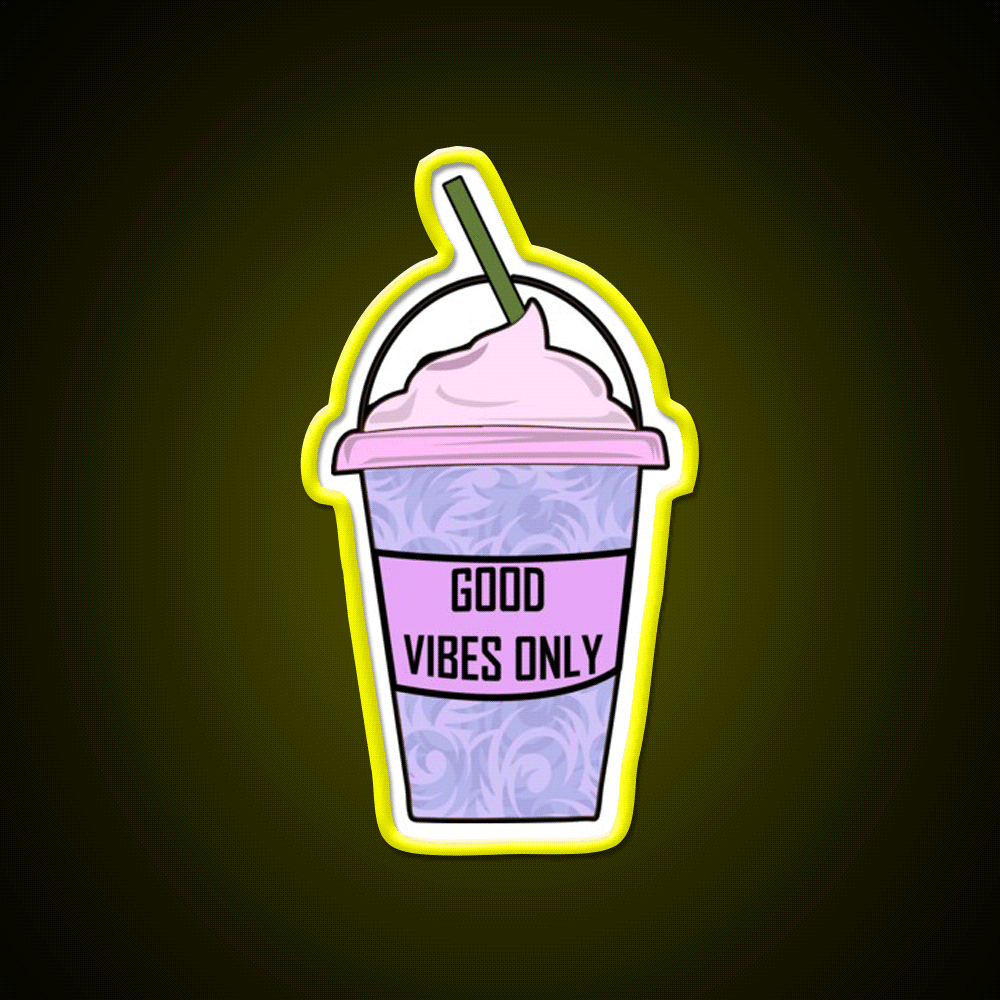 Aesthetic Iced Coffee Hydro Flask Cafe Led Neon Sign Espresso Bar Art Rgb Color