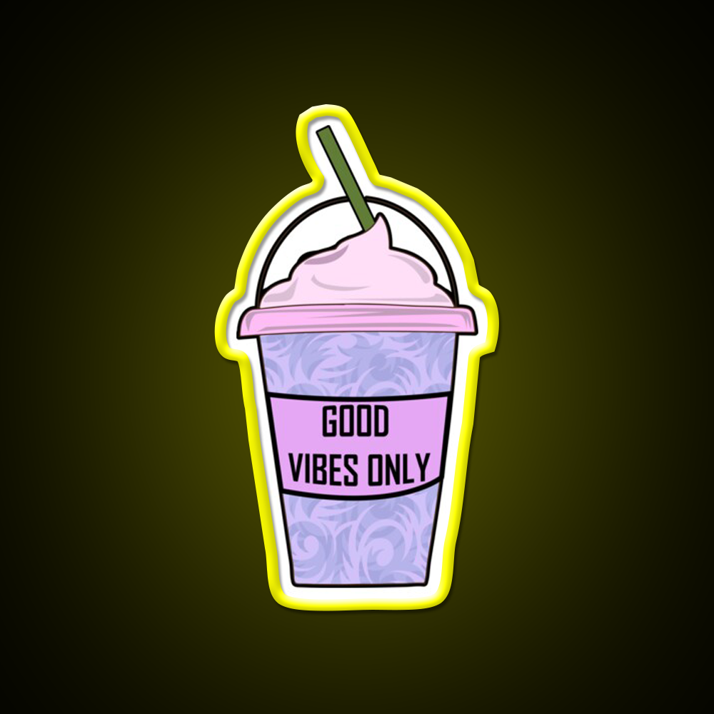 Aesthetic Iced Coffee Hydro Flask Cafe Led Neon Sign Espresso Bar Art Rgb Color