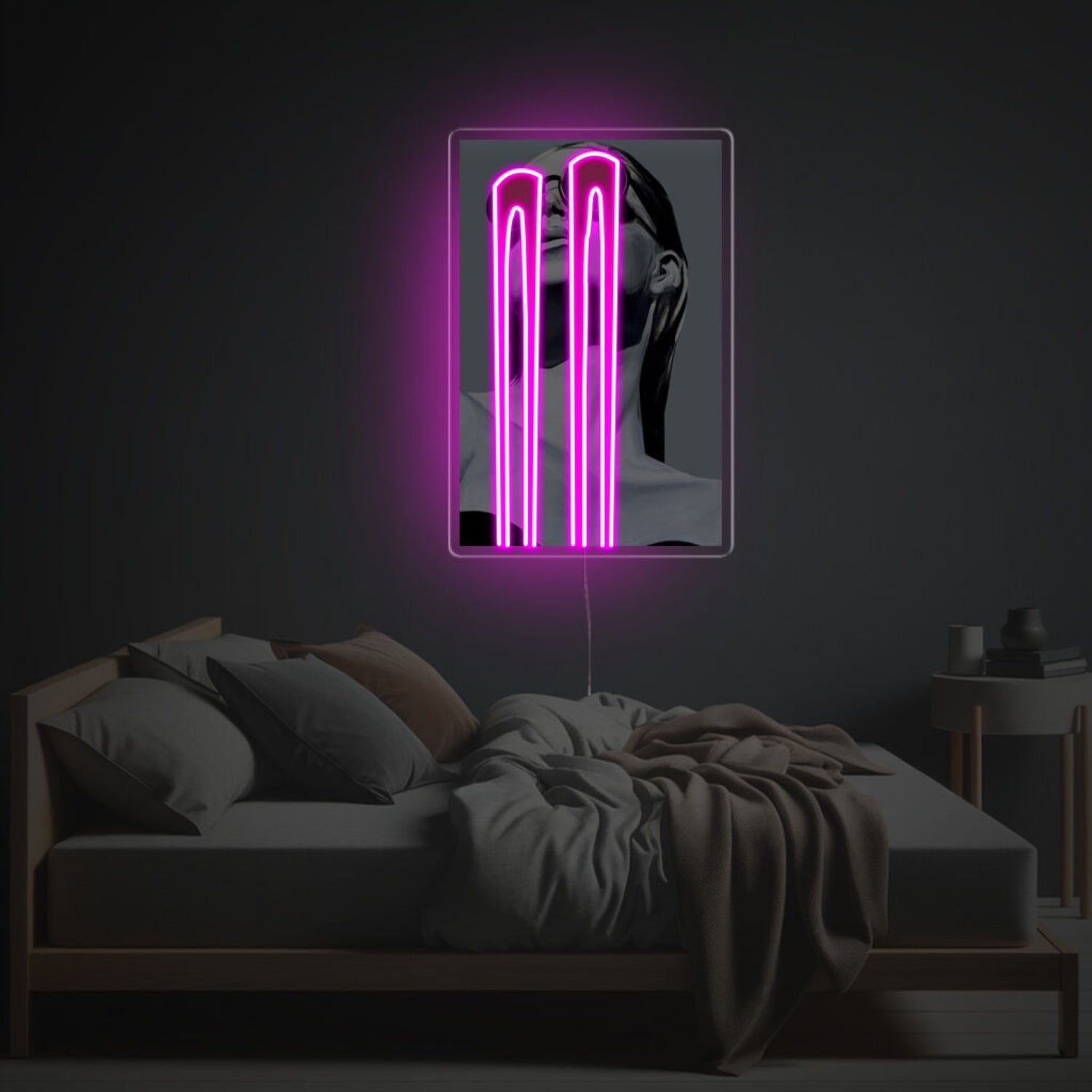 Aesthetic Woman With Melting Glasses Led Neon Acrylic Artwork | Shineneon