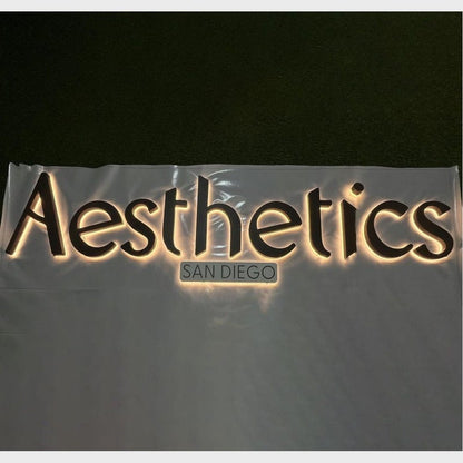 Aesthetics 3D Backlit Channel Letters Led Light Sign - Shineneon