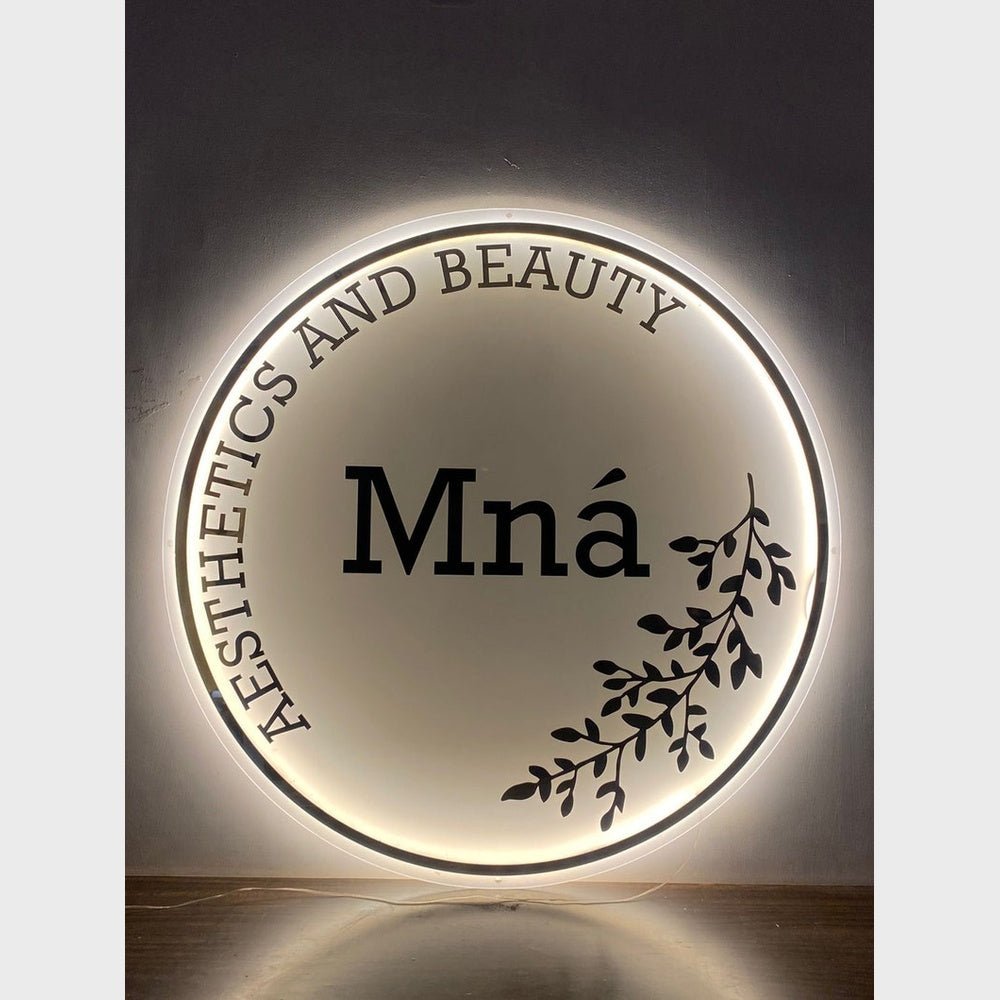 Aesthetics And Beauty Mna Acrylic Business Logo Sign - Shineneon