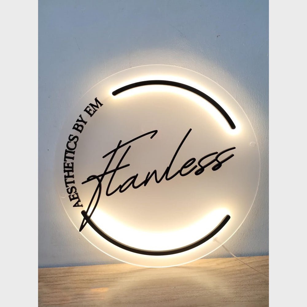 Aesthetics By Em Flawless Acrylic Business Logo Sign - Shineneon