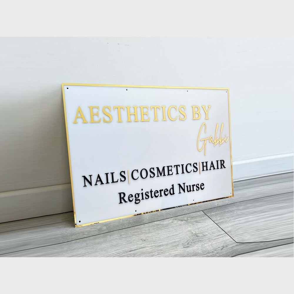 Aesthetics Nails Hair Salon Acrylic Business Logo Sign