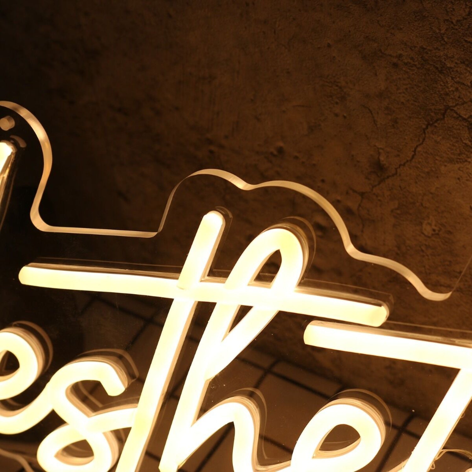 Aethetically Yours Yellow Led Neon Sign - Shineneon