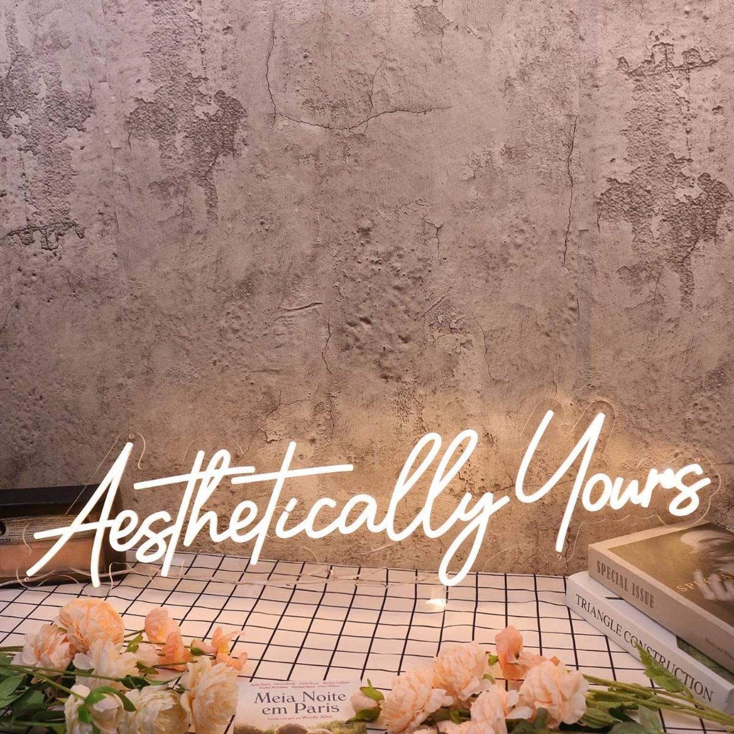Aethetically Yours Yellow Led Neon Sign - Shineneon