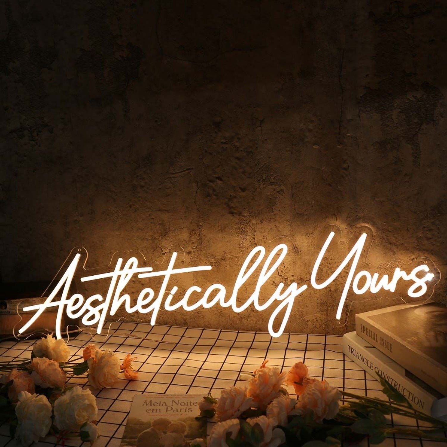 Aethetically Yours Yellow Led Neon Sign - Shineneon