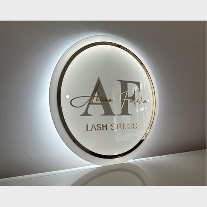 Af Lash Studio Acrylic Business Logo Sign