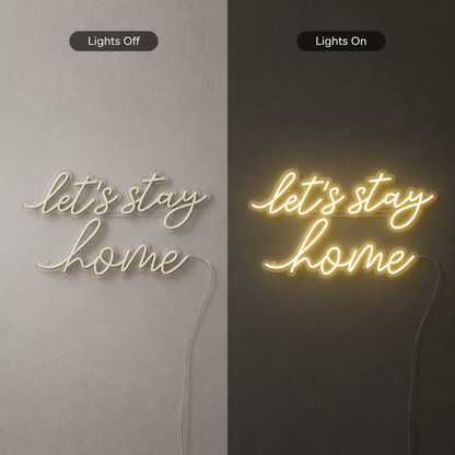 Affordable LED Neon Sign - 06 Day Night Comparison