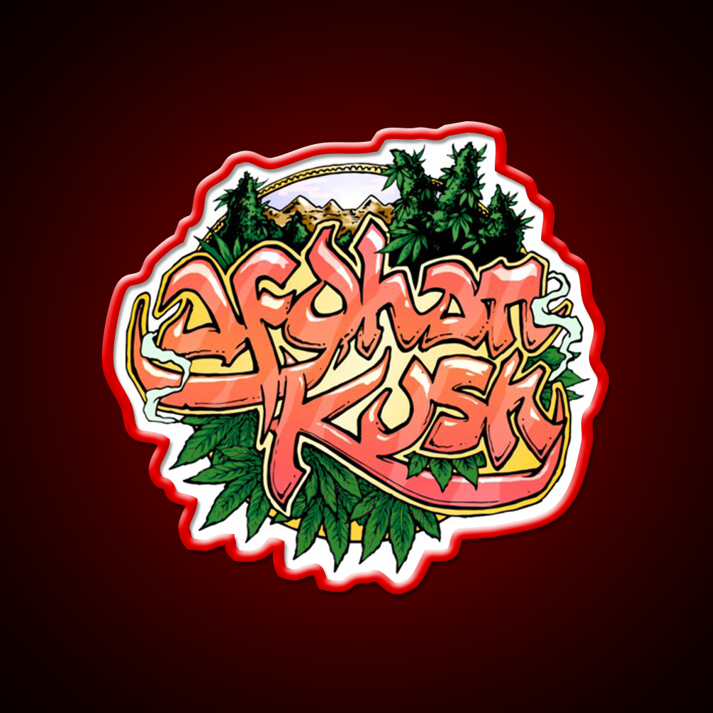 Afghan Kush Artwork Hemp Inspired Green Leaf Led Neon Sign Rgb Color - LED neon sign view 10