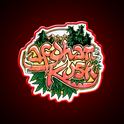 Afghan Kush Artwork Hemp Inspired Green Leaf Led Neon Sign Rgb Color - LED neon sign view 10