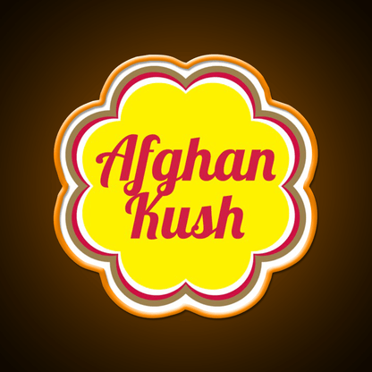 Afghan Kush Hemp Inspired Green Leaf Led Neon Sign Rgb Color - Shineneon
