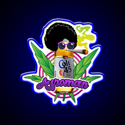 Afroman Crazy Rap 420 Weed Hemp Inspired Green Leaf Led Neon Sign Rgb Color - LED neon sign view 5