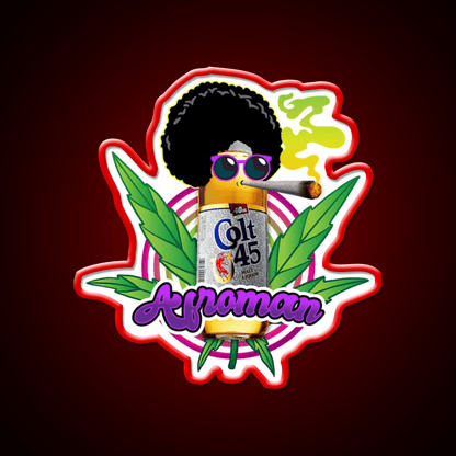 Afroman Crazy Rap 420 Weed Hemp Inspired Green Leaf Led Neon Sign Rgb Color - Shineneon