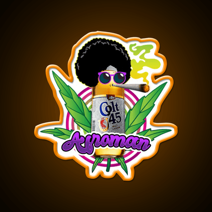 Afroman Crazy Rap 420 Weed Hemp Inspired Green Leaf Led Neon Sign Rgb Color - Shineneon