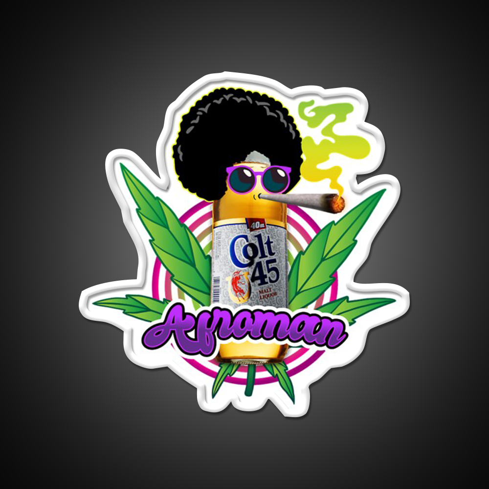 Afroman Crazy Rap 420 Weed Hemp Inspired Green Leaf Led Neon Sign Rgb Color - LED neon sign view 11