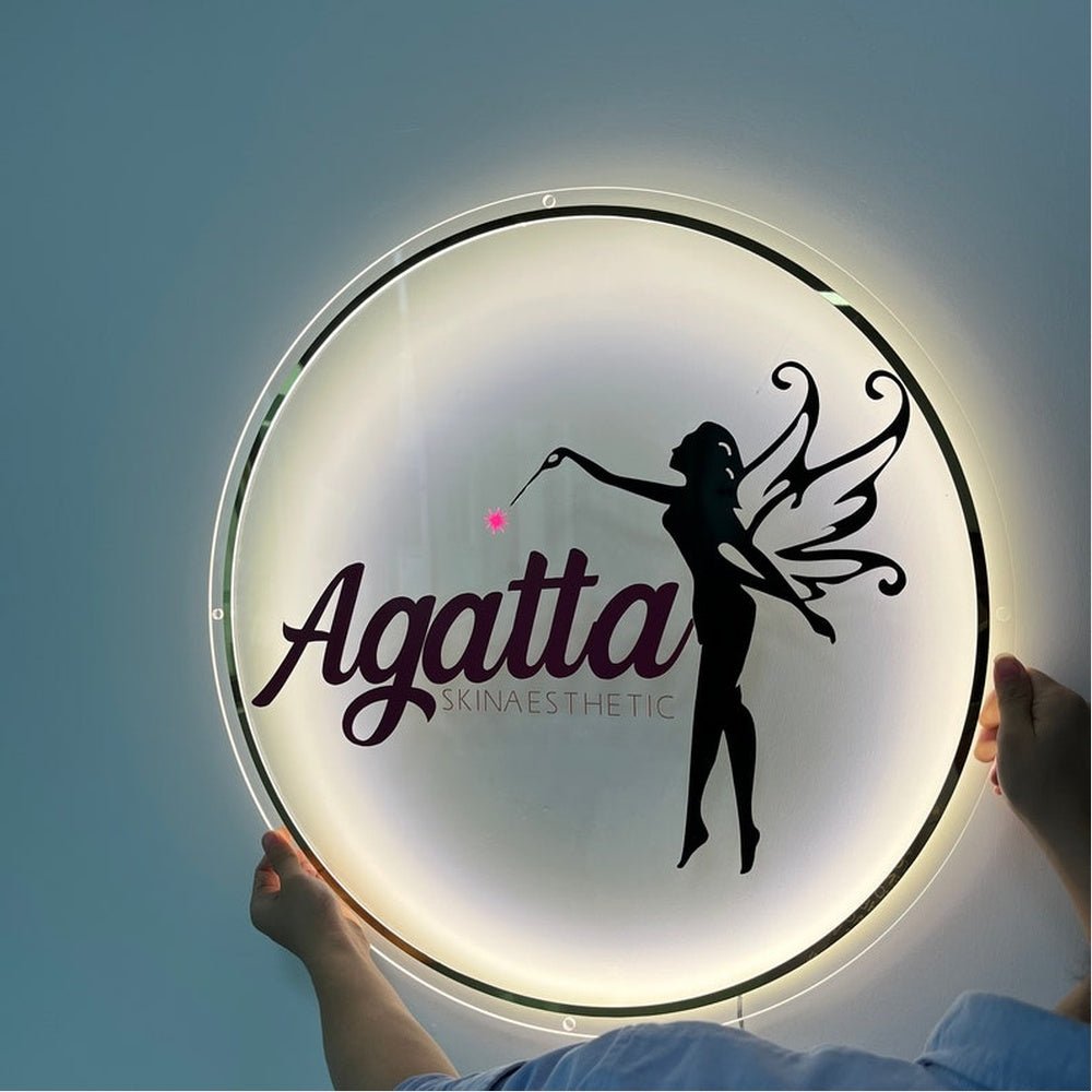 Agatta Skin Studio Acrylic Business Logo Sign - Shineneon