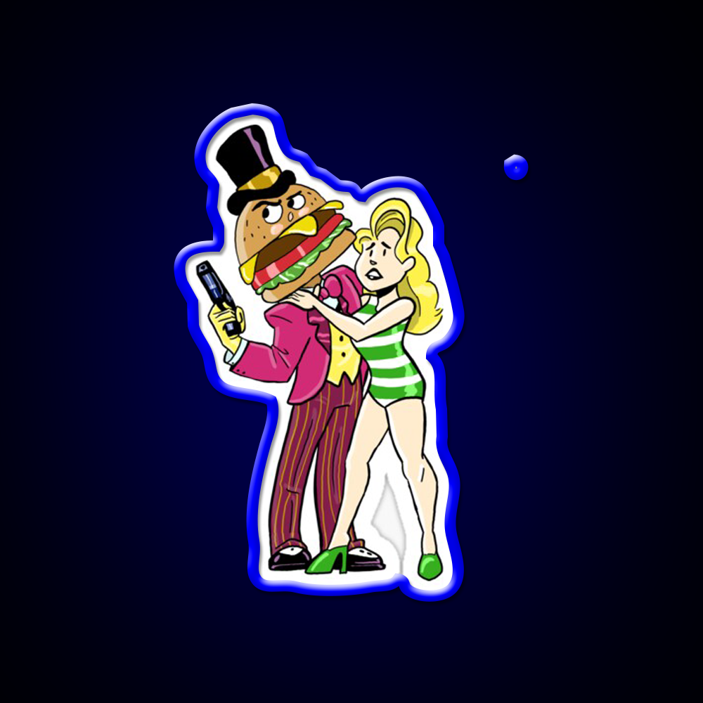 Agent Mccheese Fast Food Led Neon Sign For Burger Place Rgb Color