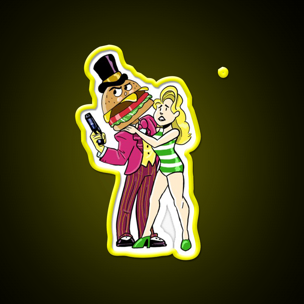 Agent Mccheese Fast Food Led Neon Sign For Burger Place Rgb Color