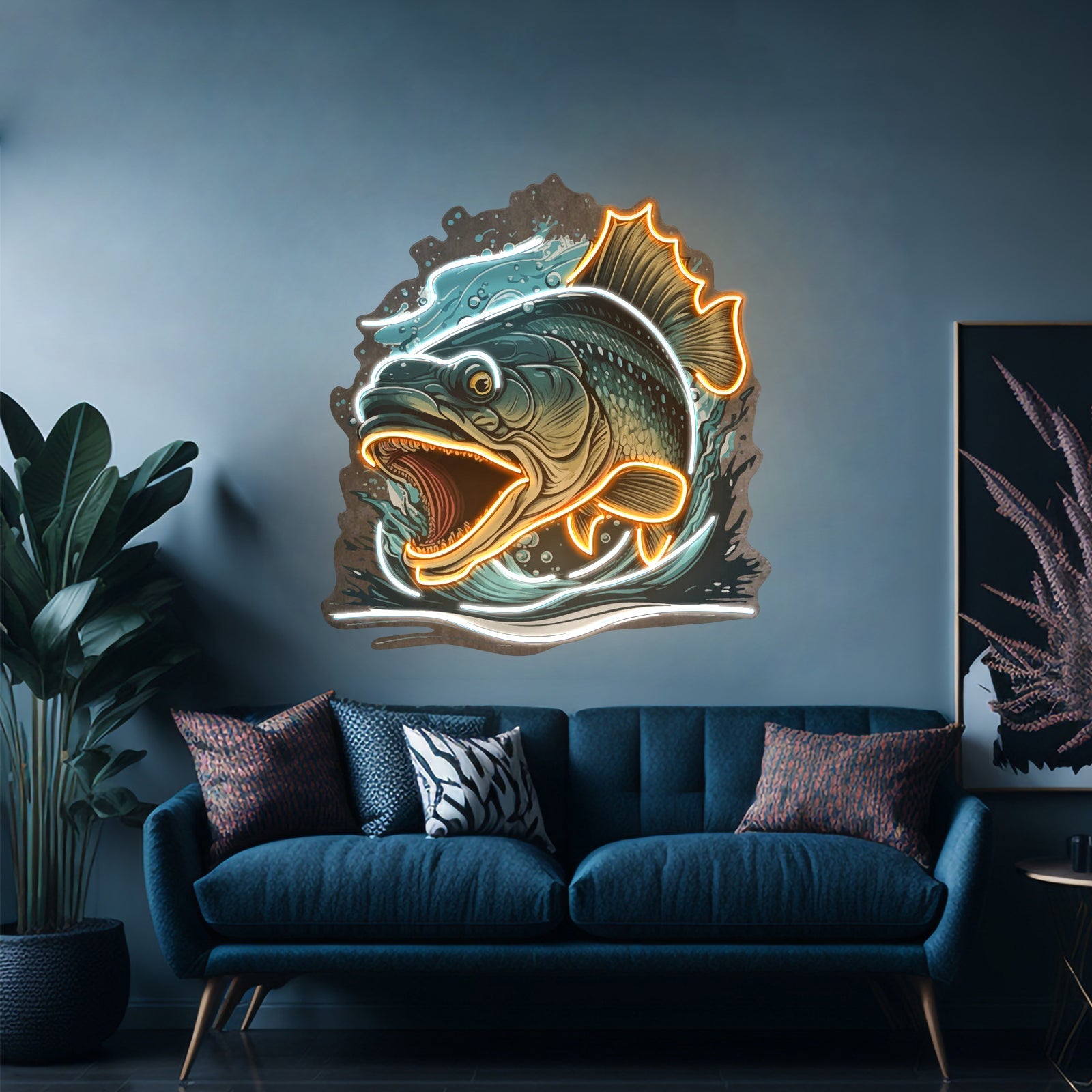 Aggressive Fish Counterattack Led Neon Sign Light Custom Led Signs - Shineneon
