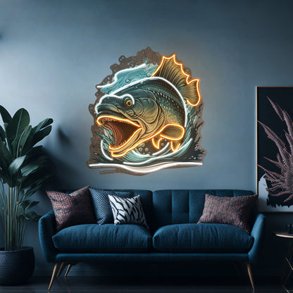 Aggressive Fish Counterattack Led Neon Sign Light Custom Led Signs - Shineneon