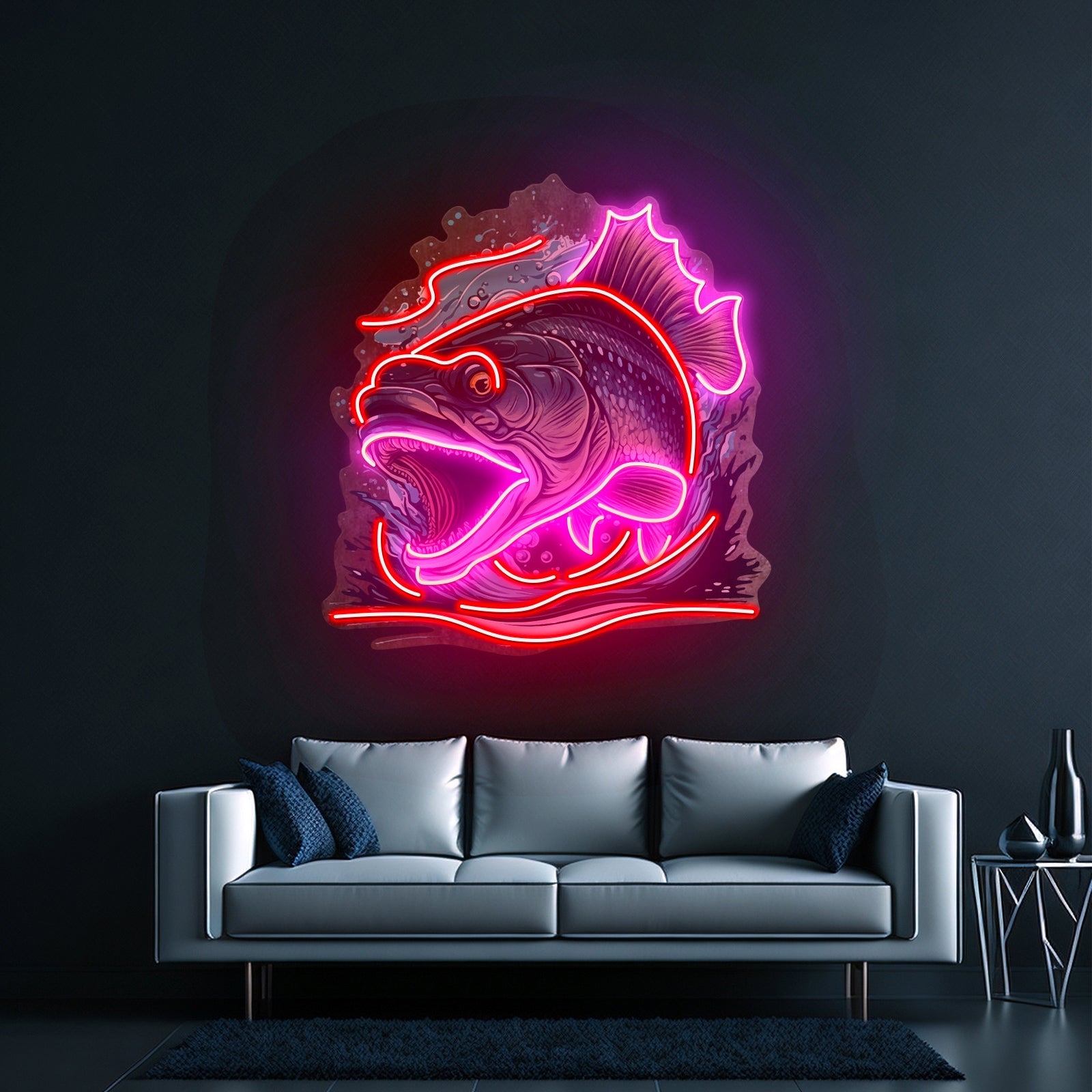 Aggressive Fish Counterattack Led Neon Sign Light Custom Led Signs - Shineneon