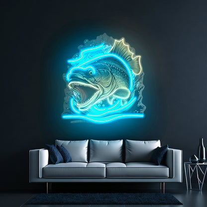 Aggressive Fish Counterattack Led Neon Sign Light Custom Led Signs - Shineneon