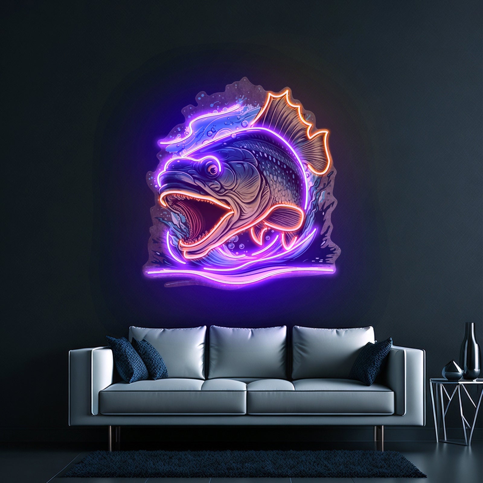 Aggressive Fish Counterattack Led Neon Sign Light Custom Led Signs - Shineneon