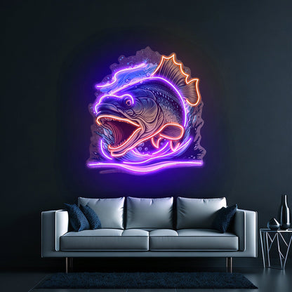 Aggressive Fish Counterattack Led Neon Sign Light Custom Led Signs - Shineneon