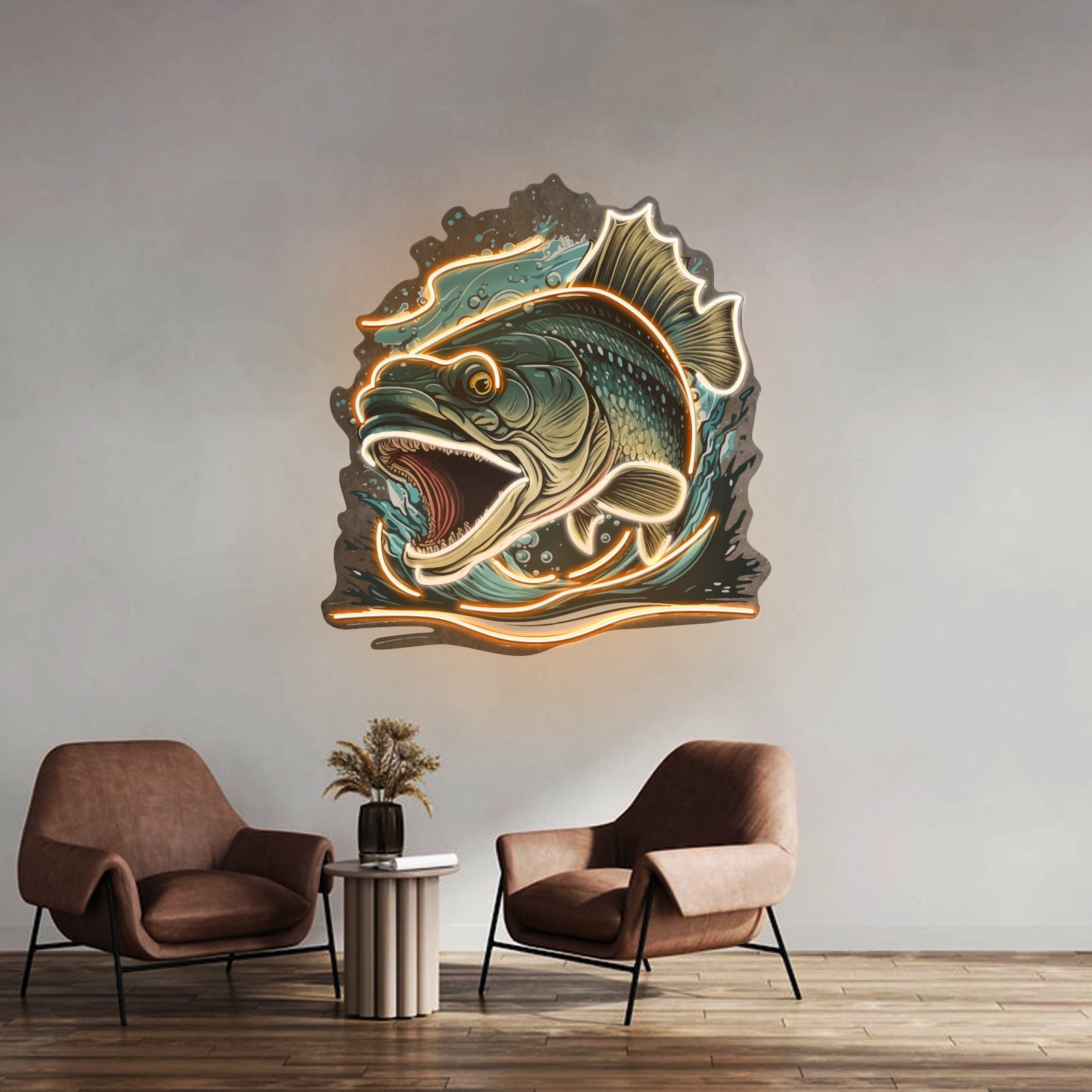 Aggressive Fish Counterattack Led Neon Sign Light Custom Led Signs - Shineneon