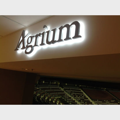 Agrium 3D Backlit Channel Letters Led Light Sign - Shineneon