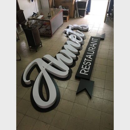 Ahments Restaurant 3D Backlit Channel Letters Led Light Sign - Shineneon