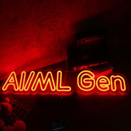 Ai Ml Gen Orange Led Neon Sign - Shineneon