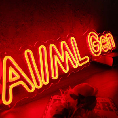 Ai Ml Gen Orange Led Neon Sign - Shineneon
