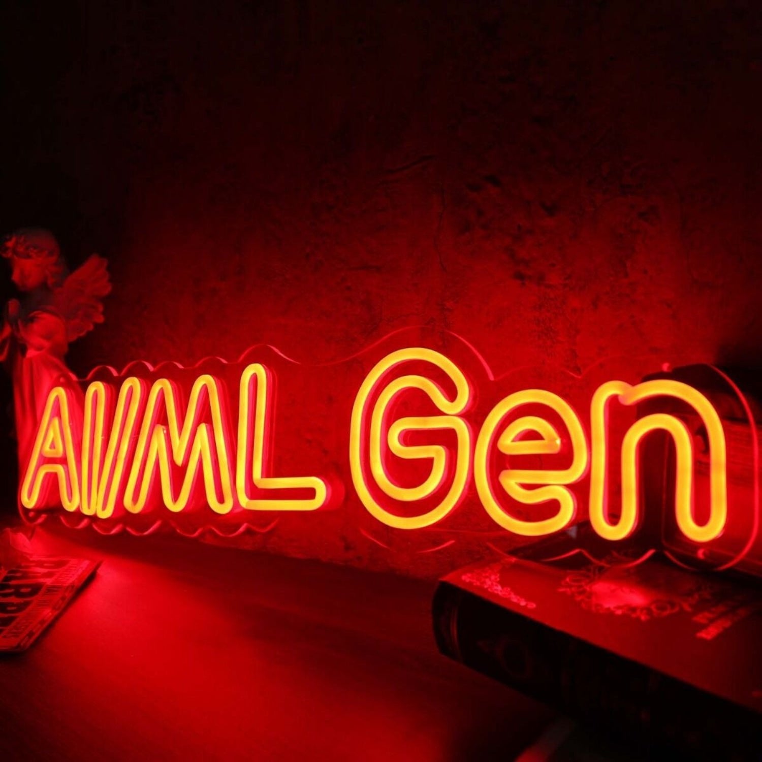Ai Ml Gen Orange Led Neon Sign - Shineneon