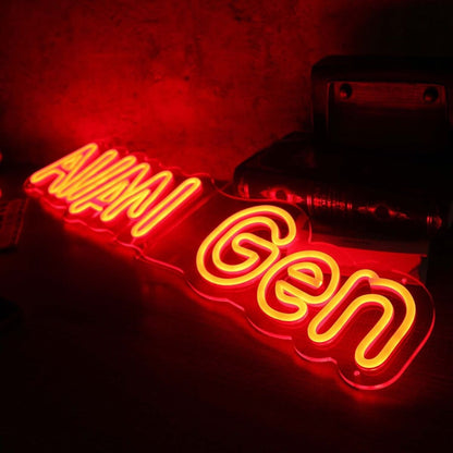Ai Ml Gen Orange Led Neon Sign - Shineneon